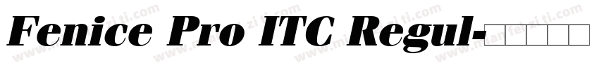 Fenice Pro ITC Regul字体转换